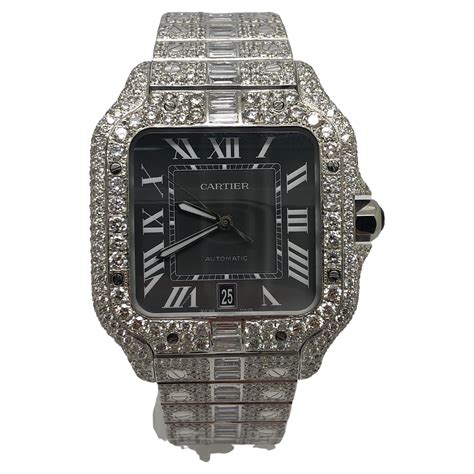 cartier watches santos|cartier santos watch with diamonds.